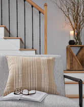 Prime Furniture - Ashley Furniture - Benbert Pillows - Pillow / Tan/White - A1000958P